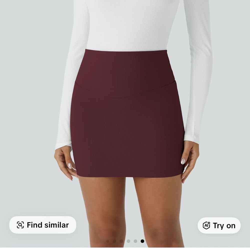 HALARA Women's Wine Red Bodycon Mini Skirt